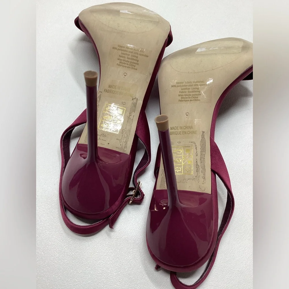 JEFFREY CAMPBELL Go-getter Sandal In Fuchsia Satin Size 9 - Picture 12 of 13